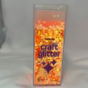 Hemway chunky orange glitter new 3.8 oz with shaker top